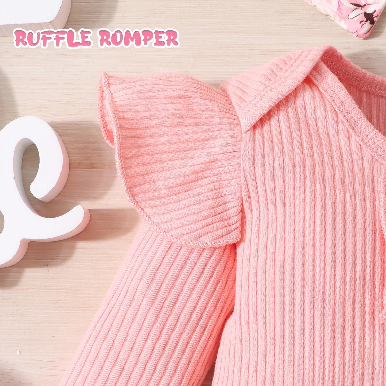 Baby Girl Clothes Newborn Infant Outfits Ruffle Romper+ Floral Pants + Cute Headband Sets for Girls