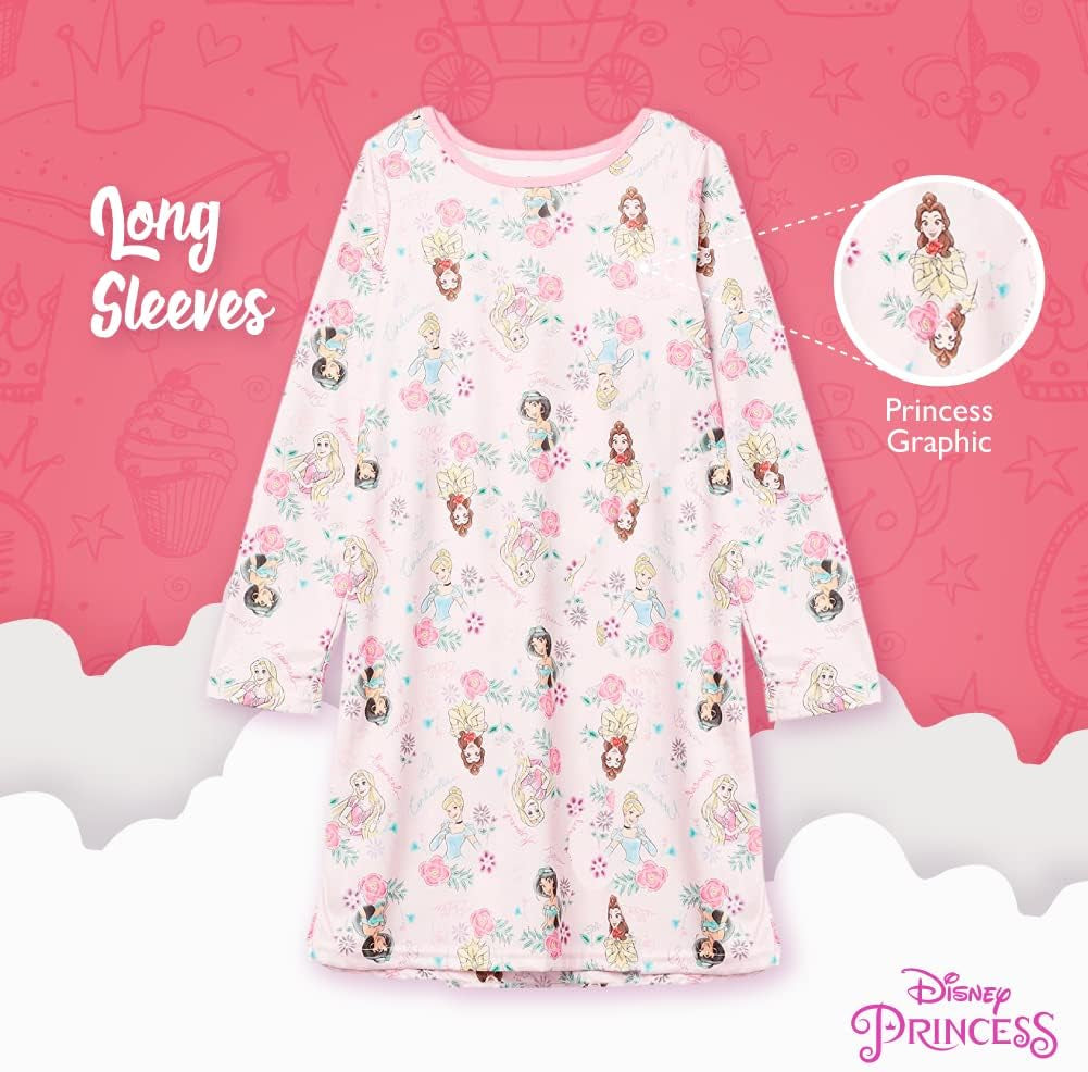 Girls 3-Pack Nightgowns, Soft & Cute Pajamas for Kids