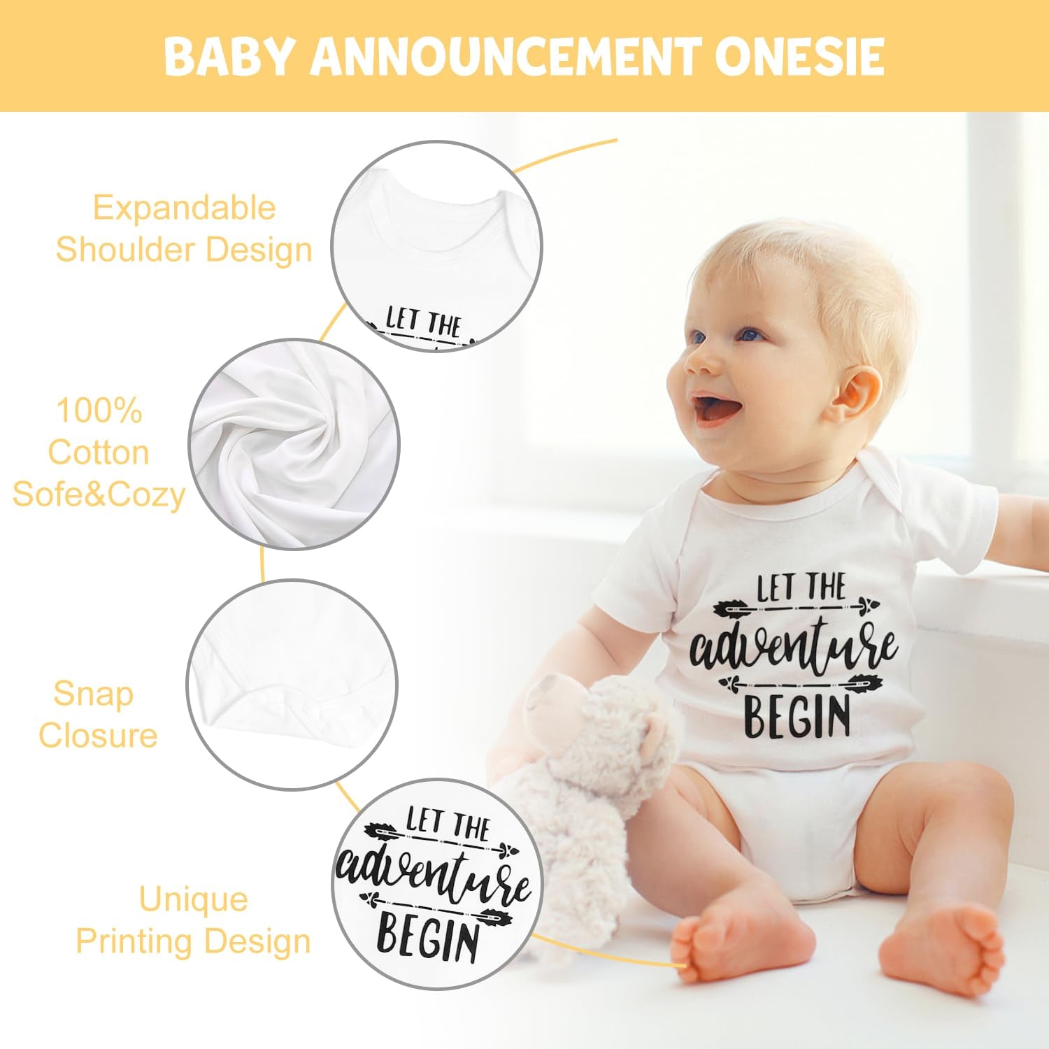 Baby Gift Set, Baby Shower Gifts, Black and White High Contrast Baby Toys 0-6 Months for Newborn Essentials Infant Rattle Socks Elephant Toys Blanket Onesies Baby Gift Basket for Girls Boys